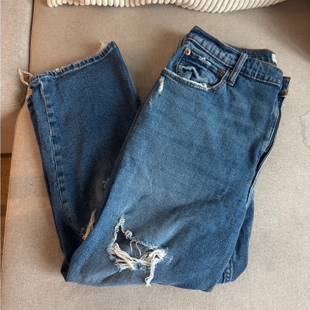 Abercrombie & Fitch The Ankle Straight Ultra High Rise